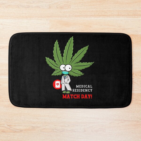 Item preview, Medical Match Day comic design with cannabis leaf and doctor figure – humorous motif for medical students designed and sold by KolbaVison.