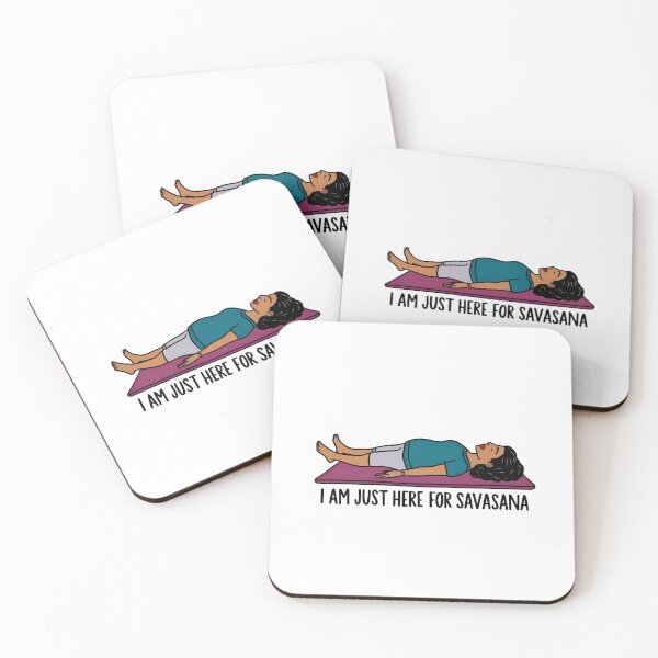 Item preview, Funny Yoga Sticker - "I Am Just Here for Savasana" - Relaxation Pose Gift designed and sold by asliberry.