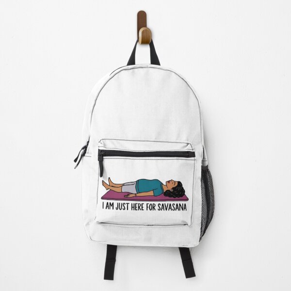Item preview, Funny Yoga Sticker - "I Am Just Here for Savasana" - Relaxation Pose Gift designed and sold by asliberry.
