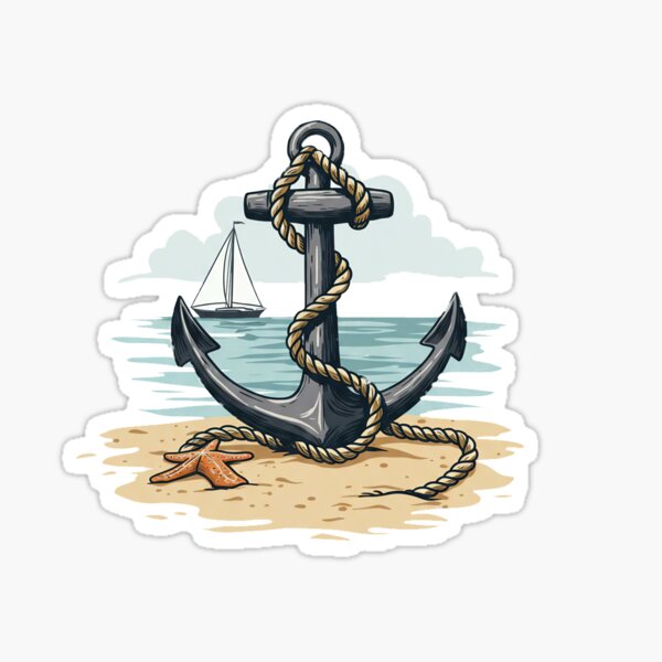 Item preview, Stay Anchored, But Aim Far – Nautical Motivation T-Shirt Design designed and sold by GLMax.