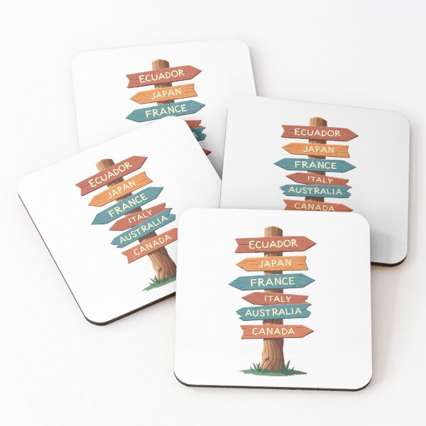 Item preview, Whimsical Travel Signpost with Country Names designed and sold by Fikuall.