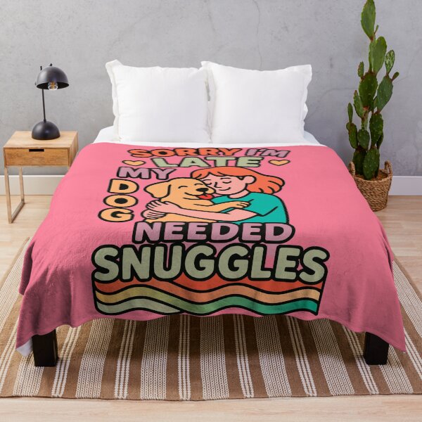 Item preview, Funny Dog Shirt – Sorry I'm Late My Dog Needed Snuggles designed and sold by Cheeky Companions.