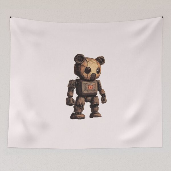 Item preview, Robot Teddy Bear – Sci-Fi Fantasy Cute Mech Creature Design designed and sold by harmzk90.