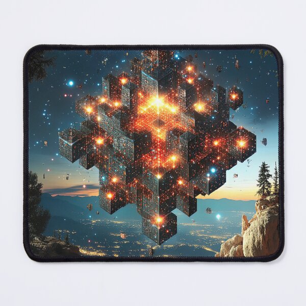 Item preview, Celestial Nexus: A Luminescent Citadel in the Cosmos designed and sold by bloorose.
