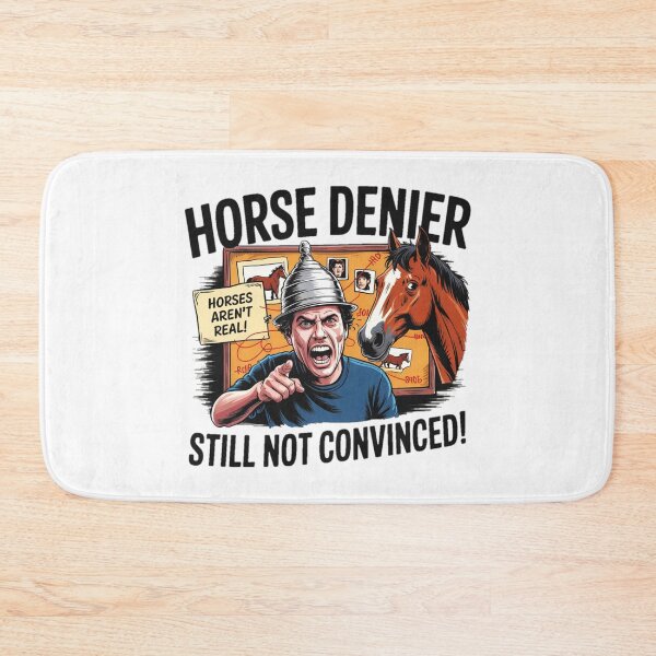 Item preview, Horse Denier Conspiracy Theory Funny Meme designed and sold by Moad Fahim.