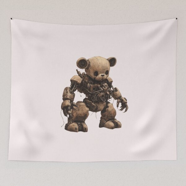 Item preview, Robot Teddy Bear – Sci-Fi Fantasy Cute Mech Creature Design designed and sold by harmzk90.