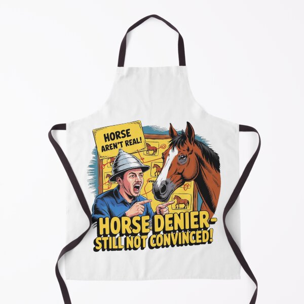 Item preview, Horse Denier Conspiracy Theory Funny Meme designed and sold by Moad Fahim.