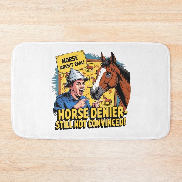 Item preview, Horse Denier Conspiracy Theory Funny Meme designed and sold by Moad Fahim.