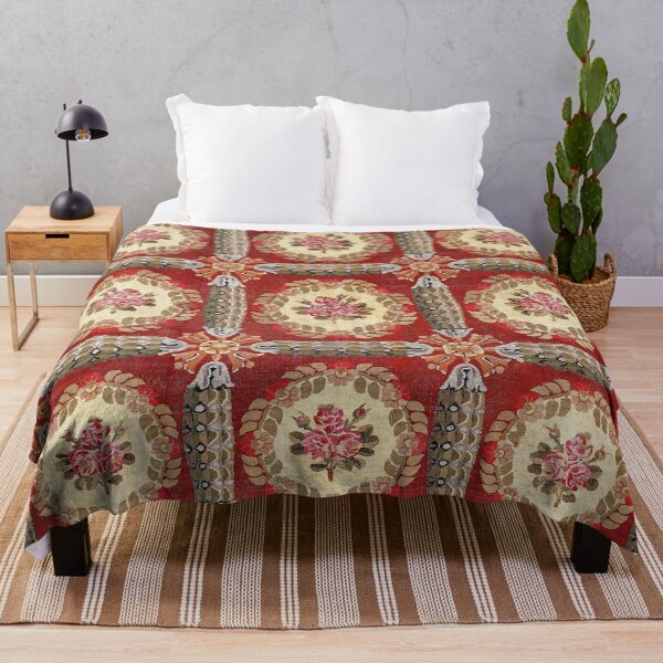 Item preview, Aubusson 19th Century French Rug Print designed and sold by Vicky Brago-Mitchell®.