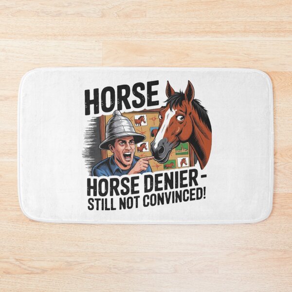 Item preview, Horse Denier Conspiracy Theory Funny Meme designed and sold by Moad Fahim.