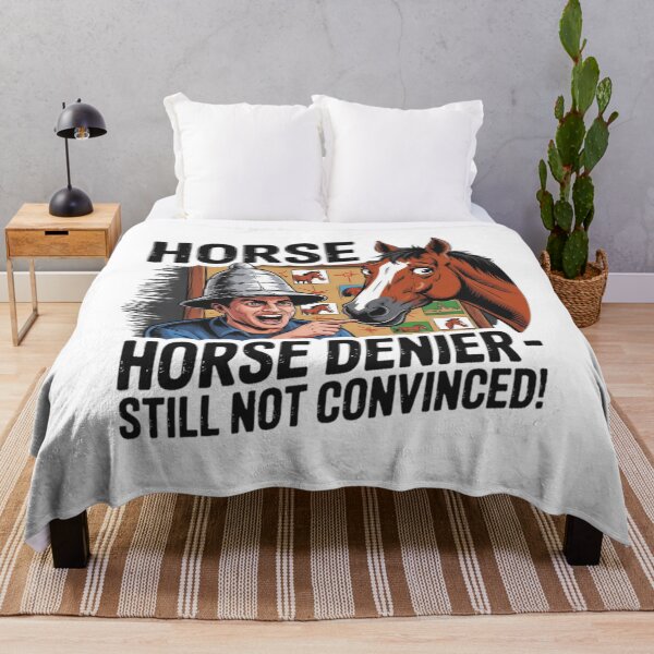 Item preview, Horse Denier Conspiracy Theory Funny Meme designed and sold by Moad Fahim.