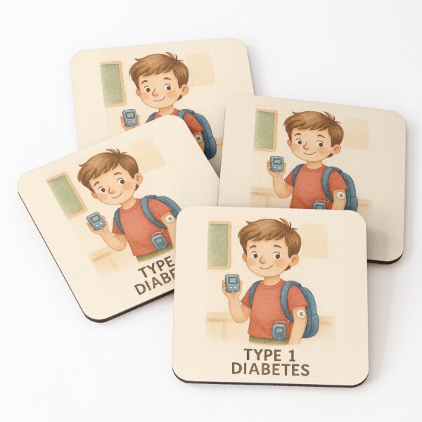Item preview, Type 1 Diabetes Awareness Boy Illustration designed and sold by Lacritsa .
