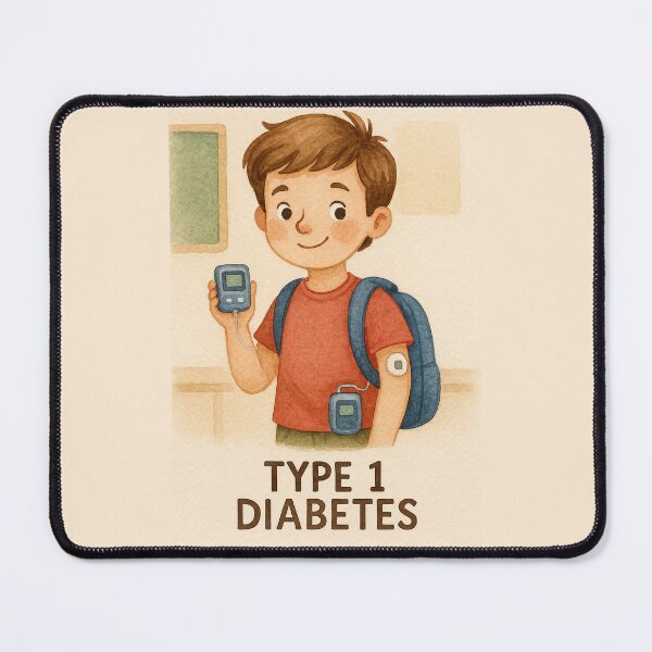Item preview, Type 1 Diabetes Awareness Boy Illustration designed and sold by Lacritsa .