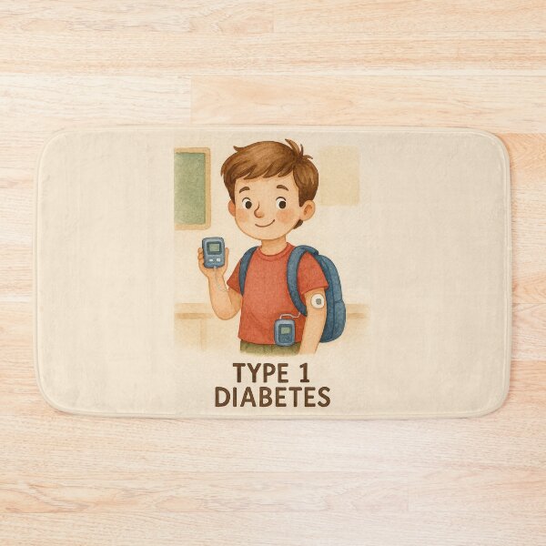 Item preview, Type 1 Diabetes Awareness Boy Illustration designed and sold by Lacritsa .