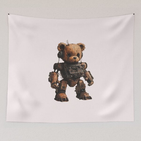 Item preview, Robot Teddy Bear – Sci-Fi Fantasy Cute Mech Creature Design designed and sold by harmzk90.