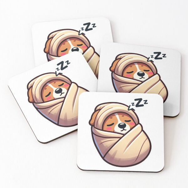 Item preview, small puppy sleeping and wrapped up like a burrito designed and sold by Arun Fernando.