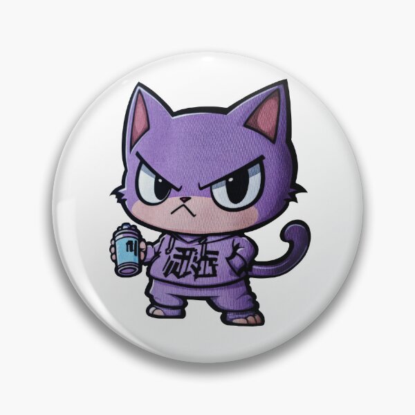 Item preview, Cool Graffiti Street Cat in Purple Hoodie designed and sold by CreativeLarysa.