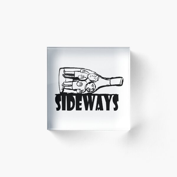 Sideways Wine Bottle Acrylic Block