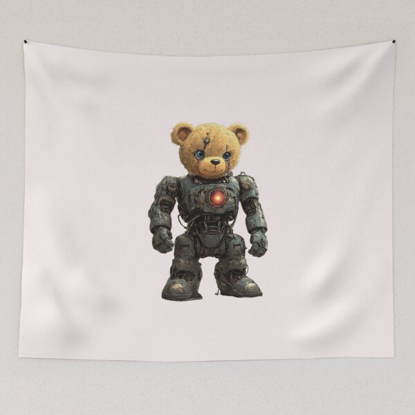 Item preview, Robot Teddy Bear – Sci-Fi Fantasy Cute Mech Creature Design designed and sold by harmzk90.