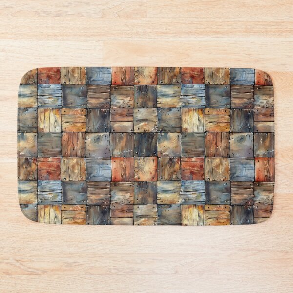 Item preview, Weathered Wood Block Mosaic designed and sold by NTGUILTY.