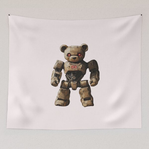 Item preview, Robot Teddy Bear – Sci-Fi Fantasy Cute Mech Creature Design designed and sold by harmzk90.