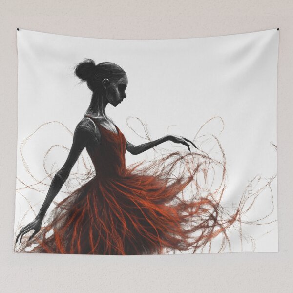 Item preview, Ethereal Dancer in Red - Surreal Art Print designed and sold by Chroma Myst.
