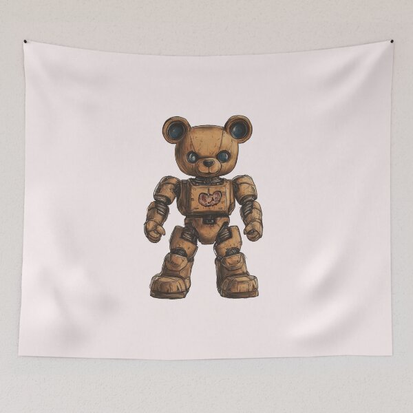 Item preview, Robot Teddy Bear – Sci-Fi Fantasy Cute Mech Creature Design designed and sold by harmzk90.