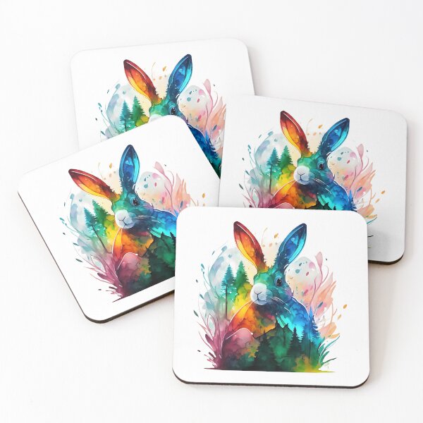 Item preview, Colorfull Easter bunny happy holidays designed and sold by Ann Miu Deluxe.