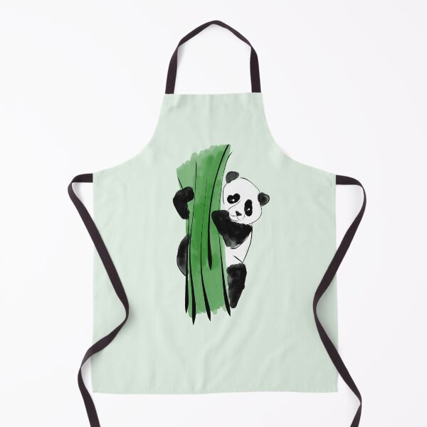 Item preview, Cute Panda Peeking Behind Bamboo – Stylized Artsy Animal designed and sold by KelseyNY.