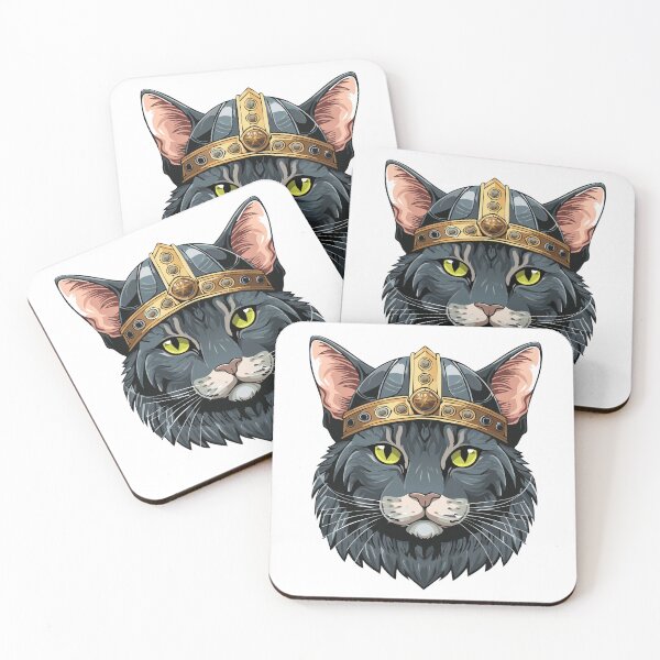 Item preview, Viking Cat – Majestic Feline Warrior designed and sold by Wanderly Ways.