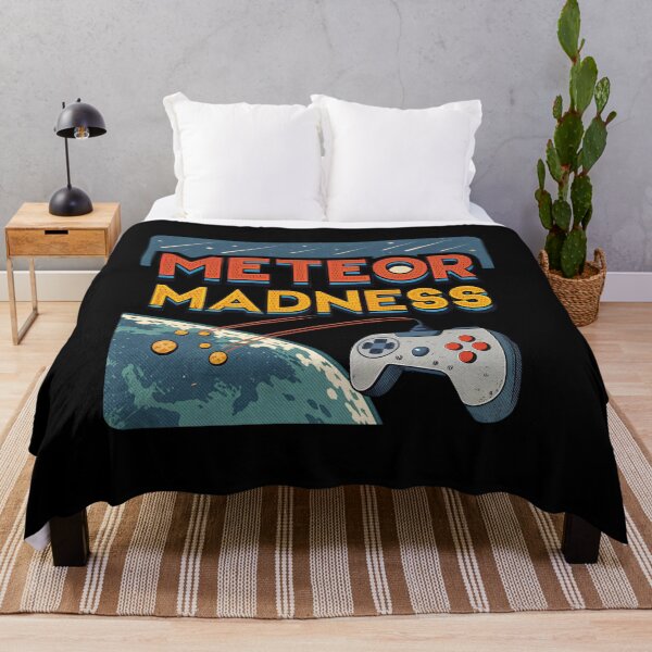 Item preview, Meteor Madness Vintage Arcade Game Tee designed and sold by Lucky Dog Merch.