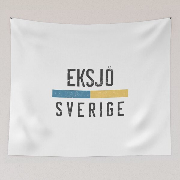 Item preview, Eksjö Sverige Retro Vintage Swedish Flag  designed and sold by jeshands.