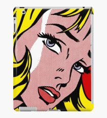 Pop-Art-Mädchen Gesicht, Roy Lichtenstein iPad-Hülle & Klebefolie