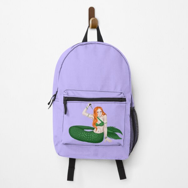 Item preview, Aggressive and frightened mermaid, with green fin and with a knife designed and sold by katecheerycake.