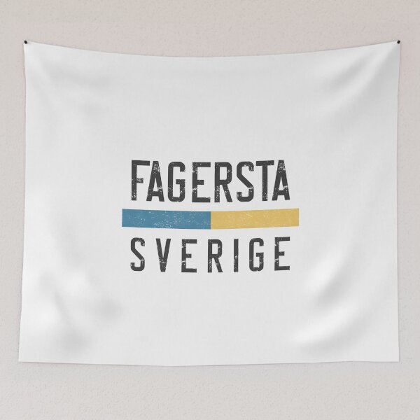Item preview, Fagersta Sverige Retro Vintage Swedish Flag  designed and sold by jeshands.
