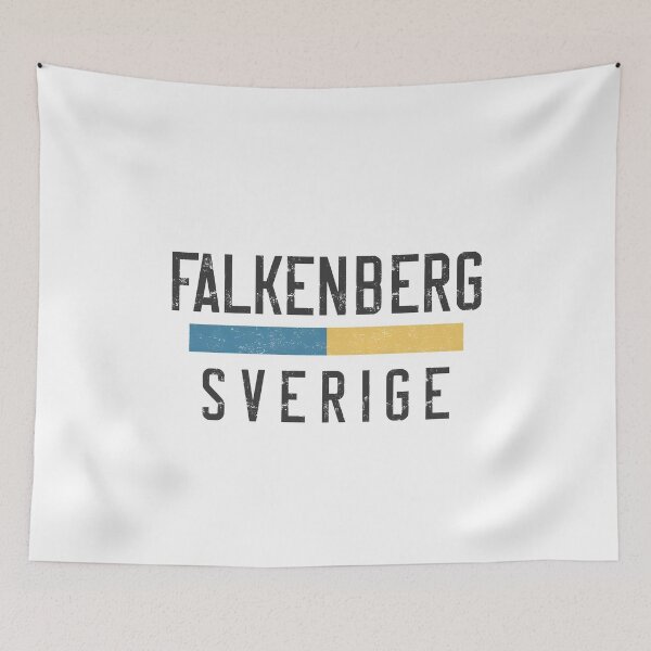 Item preview, Falkenberg Sverige Retro Vintage Swedish Flag  designed and sold by jeshands.