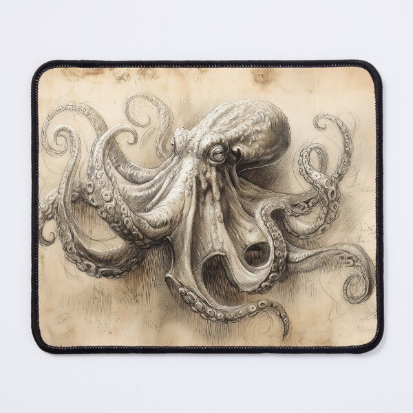Item preview, Da Vinci style Kraken Sketch designed and sold by Boddicca.