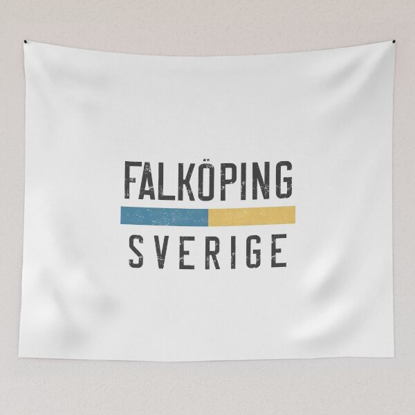 Item preview, Falköping Sverige Retro Vintage Swedish Flag  designed and sold by jeshands.