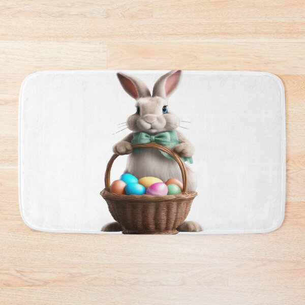 Item preview, Hoppy Easter Delivery: Bunny with a Basket of Joy designed and sold by AbstractAnom.