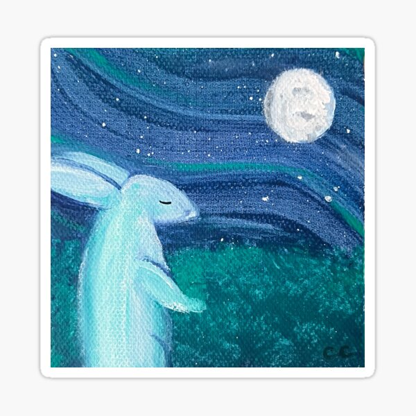 moon bunny Sticker