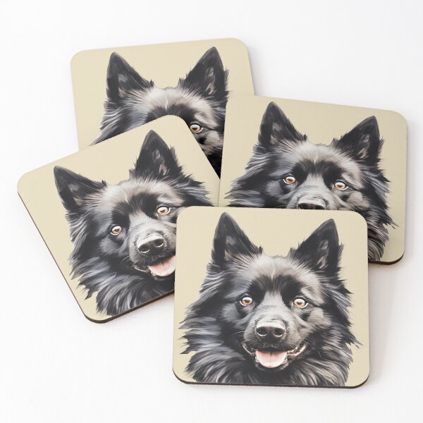 Item preview, Enigmatic Charm: Happy Black Spitz-Type Dog Portrait designed and sold by MYK-Printing.