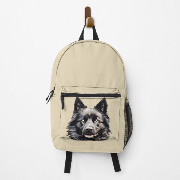Item preview, Enigmatic Charm: Happy Black Spitz-Type Dog Portrait designed and sold by MYK-Printing.