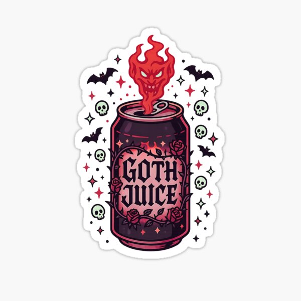 Item preview, ☠️ Red Goth Juice – Spicy, Cursed, and Full of Rage designed and sold by Zamoar.