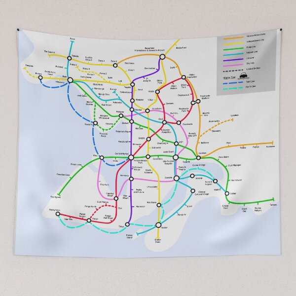 Item preview, Port Vila Coconect Metro Map designed and sold by comandopear.
