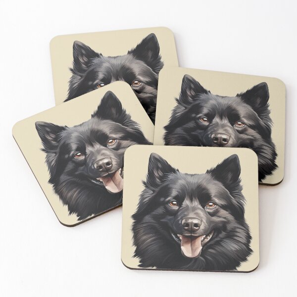 Item preview, Enigmatic Charm: Happy Black Spitz-Type Dog Portrait designed and sold by MYK-Printing.