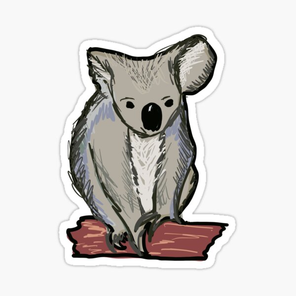 Item preview, Koala sitting on a branch Australian animals designed and sold by empressbat merch.