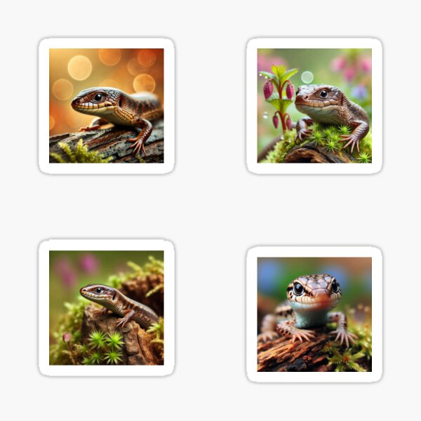 Item preview, Lizards 4 stickers #1#. designed and sold by FantasyWelt.