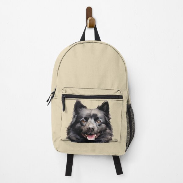 Item preview, Enigmatic Charm: Happy Black Spitz-Type Dog Portrait designed and sold by MYK-Printing.