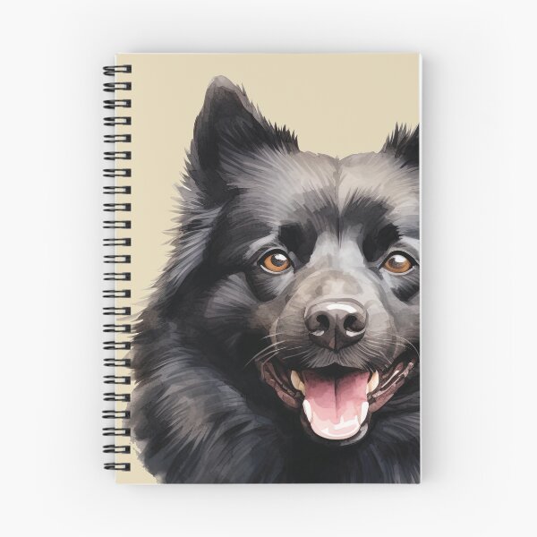 Item preview, Enigmatic Charm: Happy Black Spitz-Type Dog Portrait designed and sold by MYK-Printing.