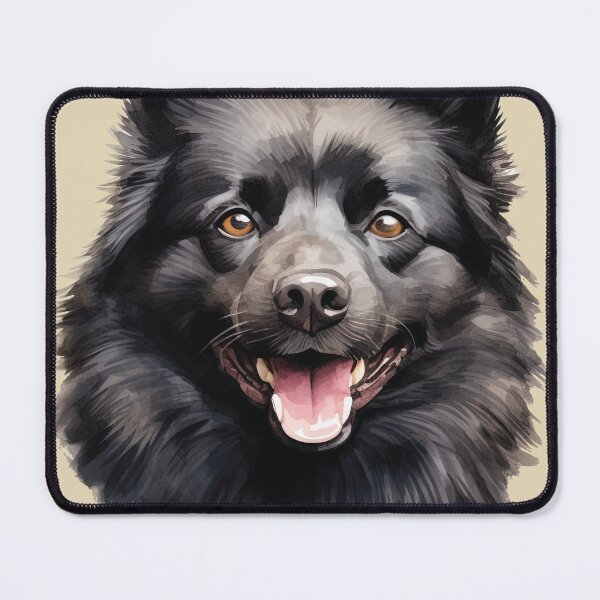 Item preview, Enigmatic Charm: Happy Black Spitz-Type Dog Portrait designed and sold by MYK-Printing.